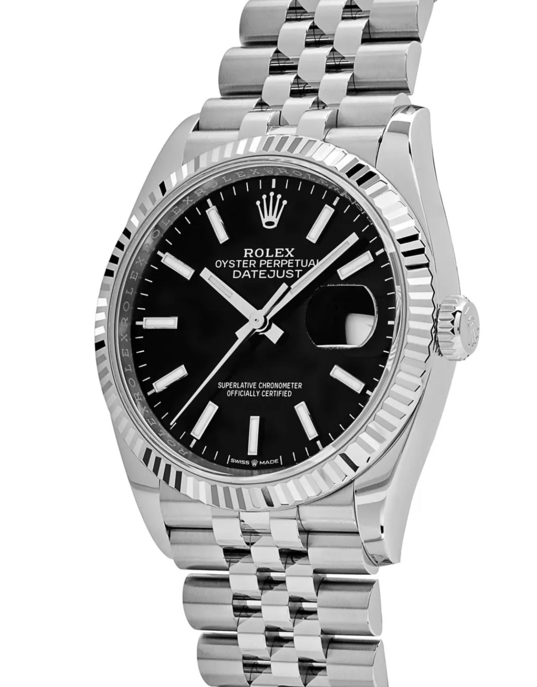 ROLEX BLACK DATEJUST JUBILEE