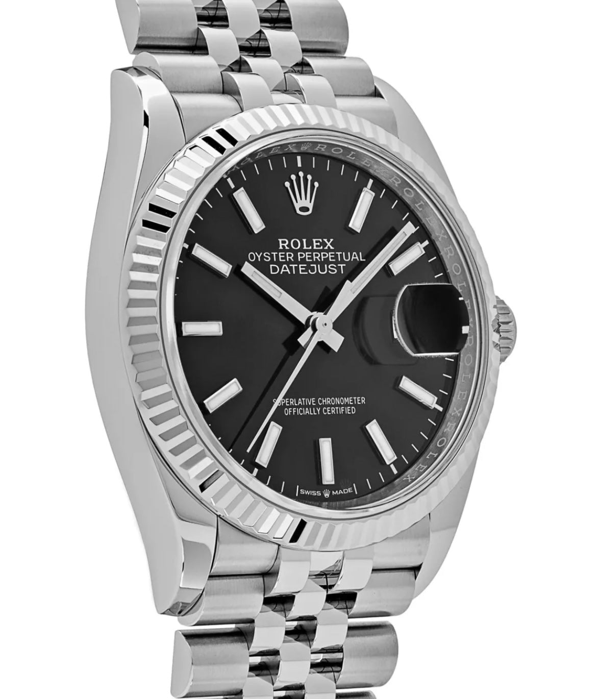 ROLEX BLACK DATEJUST JUBILEE